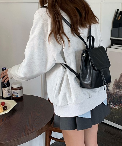 blackdia ocean(ブラックダイヤオーシャン)の「blackdia ocean ヴィンテージミニレザーリュック(バックパック/リュック・レディース・ブラック/ブラウン・FREE)」の4枚目の写真
