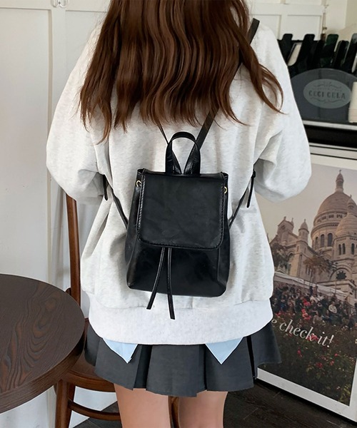 blackdia ocean(ブラックダイヤオーシャン)の「blackdia ocean ヴィンテージミニレザーリュック(バックパック/リュック・レディース・ブラック/ブラウン・FREE)」の5枚目の写真