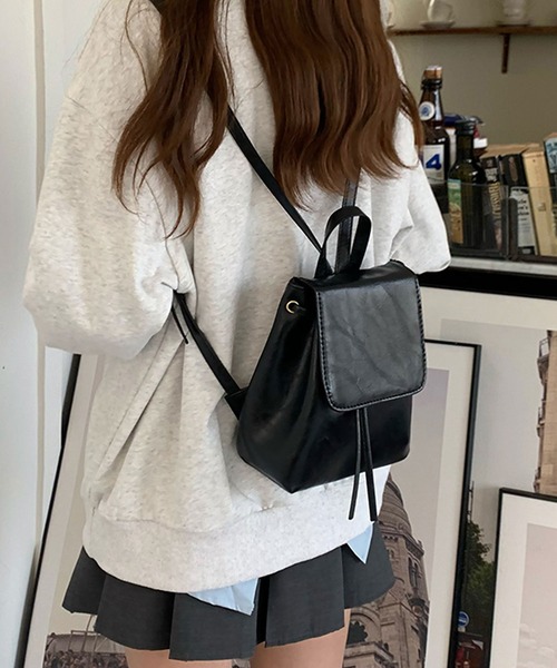 blackdia ocean(ブラックダイヤオーシャン)の「blackdia ocean ヴィンテージミニレザーリュック(バックパック/リュック・レディース・ブラック/ブラウン・FREE)」の13枚目の写真