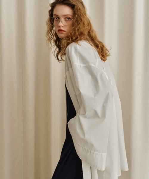 yae（ヤエ）の「Wide sleeve shirts／ワイドスリーブシャツ（シャツ/ブラウス・レディース・ライトブルー/ホワイト・FREE）」の18枚目の写真