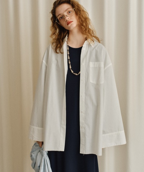 yae（ヤエ）の「Wide sleeve shirts／ワイドスリーブシャツ（シャツ/ブラウス・レディース・ライトブルー/ホワイト・FREE）」の15枚目の写真