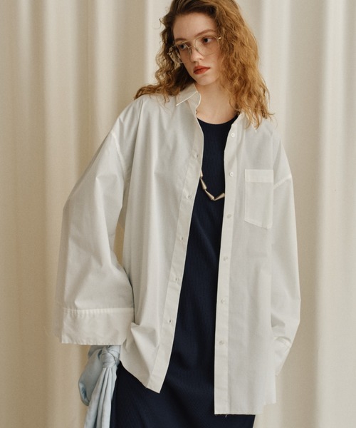 yae（ヤエ）の「Wide sleeve shirts／ワイドスリーブシャツ（シャツ/ブラウス・レディース・ライトブルー/ホワイト・FREE）」の20枚目の写真