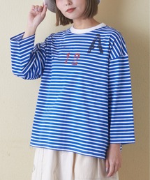 アメリカ限定☆ ボーダー七分丈カットソー ボーダー 7分袖」に該当するTシャツ/カットソーファッション通販