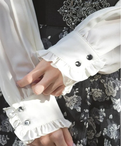 axes femme（アクシーズファム）の「ジャカードリボン付ブラウス（シャツ/ブラウス・レディース・ピンク/ネイビー/キナリ・FREE）」の8枚目の写真