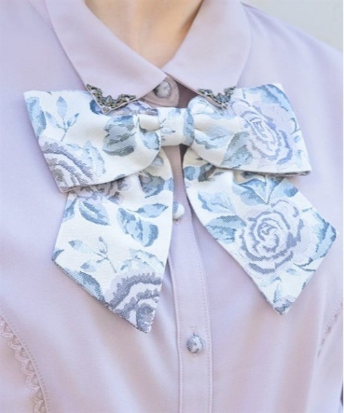 axes femme（アクシーズファム）の「ジャカードリボン付ブラウス（シャツ/ブラウス・レディース・ピンク/ネイビー/キナリ・FREE）」の10枚目の写真