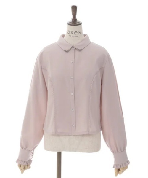 axes femme（アクシーズファム）の「ジャカードリボン付ブラウス（シャツ/ブラウス・レディース・ピンク/ネイビー/キナリ・FREE）」の16枚目の写真