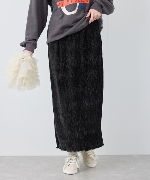 ROPE' PICNIC(ロペピクニック)の「ベロアプリーツタイトロングスカート(スカート・レディース・ブラック/ホワイト系その他5・38)」の5枚目の写真