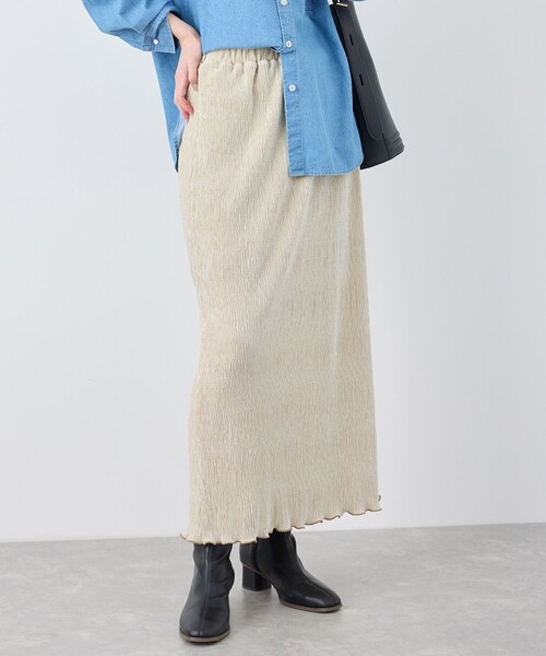 ROPE' PICNIC(ロペピクニック)の「ベロアプリーツタイトロングスカート(スカート・レディース・ブラック/ホワイト系その他5・38)」の9枚目の写真