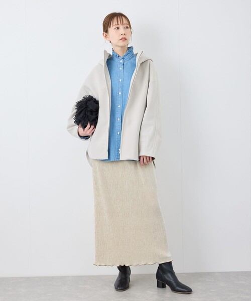 ROPE' PICNIC(ロペピクニック)の「ベロアプリーツタイトロングスカート(スカート・レディース・ブラック/ホワイト系その他5・38)」の10枚目の写真