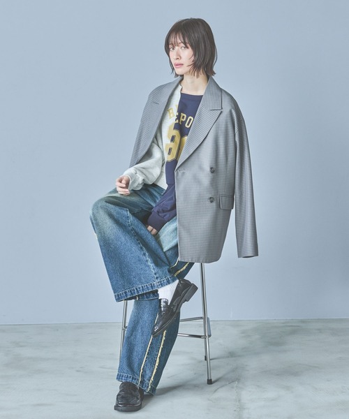 LAKOLE（ラコレ）の「サイドラインフリンジデニム / 290756（デニムパンツ・レディース・ライトブルー/ブラック/ブルー・SMALL/MEDIUM/LARGE）」の13枚目の写真