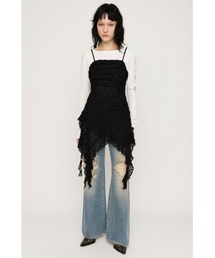 SLY | TUCKED LACE RUFFLE CAMI タックド レース ラッフル キャミ ワンピース(ワンピース)