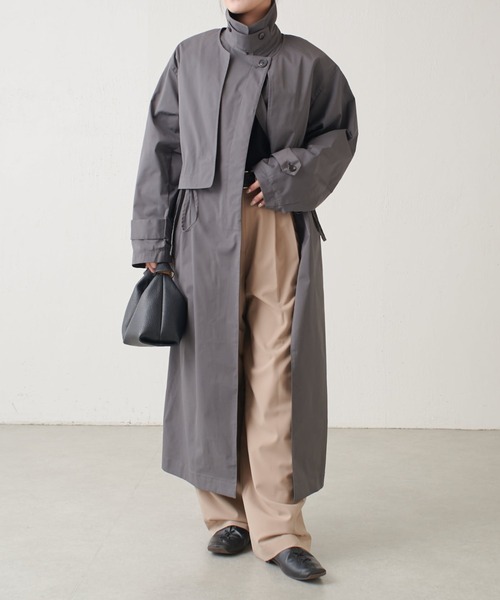 Lui's（ルイス）の「マルチWAYコート（トレンチコート・レディース・グレー/オフホワイト・FREE）」の21枚目の写真