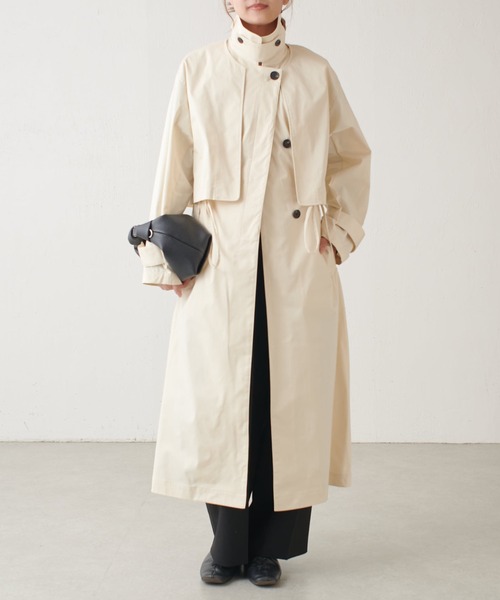 Lui's（ルイス）の「マルチWAYコート（トレンチコート・レディース・グレー/オフホワイト・FREE）」の3枚目の写真