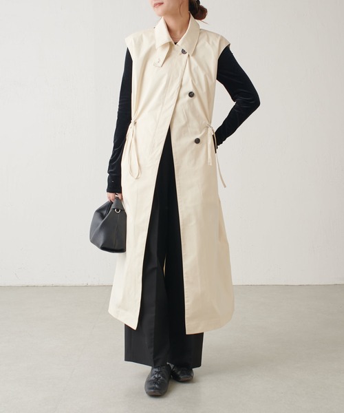 Lui's（ルイス）の「マルチWAYコート（トレンチコート・レディース・グレー/オフホワイト・FREE）」の8枚目の写真