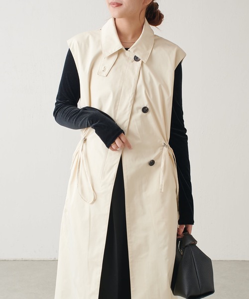 Lui's（ルイス）の「マルチWAYコート（トレンチコート・レディース・グレー/オフホワイト・FREE）」の12枚目の写真