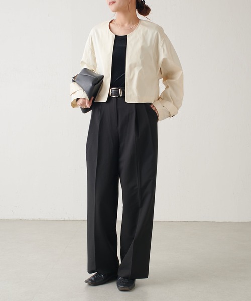 Lui's（ルイス）の「マルチWAYコート（トレンチコート・レディース・グレー/オフホワイト・FREE）」の15枚目の写真