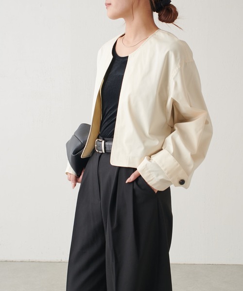 Lui's（ルイス）の「マルチWAYコート（トレンチコート・レディース・グレー/オフホワイト・FREE）」の19枚目の写真