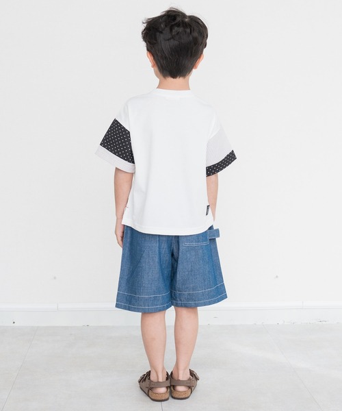 RAGMART（ラグマート）の「モノトーン切り替えTシャツ（Tシャツ/カットソー・キッズ・ブラック×ホワイト/オフホワイト・90cm/95cm/80ｃｍ）」の5枚目の写真