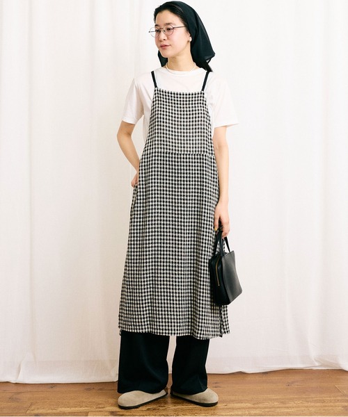 fig Ｌondon（フィグロンドン）の「●silhouette one piece（ワンピース・レディース・チェック/ブラック・FREE）」の2枚目の写真