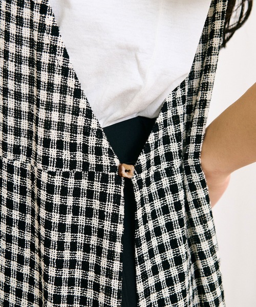 fig Ｌondon（フィグロンドン）の「●silhouette one piece（ワンピース・レディース・チェック/ブラック・FREE）」の13枚目の写真