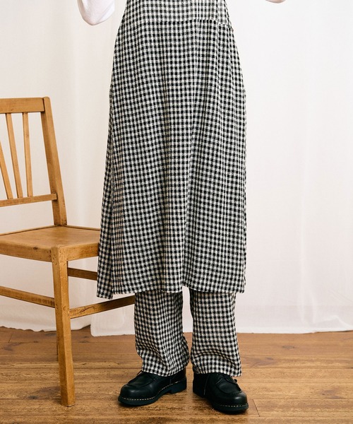 fig Ｌondon（フィグロンドン）の「●silhouette one piece（ワンピース・レディース・チェック/ブラック・FREE）」の4枚目の写真