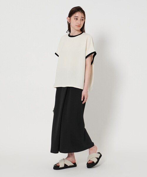 UNITED ARROWS（ユナイテッドアローズ）の「COMFY ラップ マキシスカート -吸水速乾 UVカット ウォッシャブル-（スカート・レディース・ブラック・36/38）」の6枚目の写真