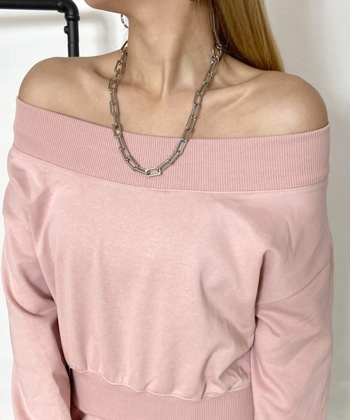 non-hedge（ノンヘッジ）の「オフショルトップスパンツセットアップ（セットアップ・レディース・ピンク/グレー/ブラック/ブルー/オートミール・FREE）」の22枚目の写真