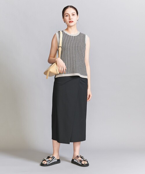 BEAUTY&YOUTH UNITED ARROWS（ビューティーアンドユースユナイテッドアローズ）の「ジャガードノースリーブニット -ウォッシャブル-（ニット/セーター・レディース・その他1/ブラック/オフホワイト・FREE）」の20枚目の写真