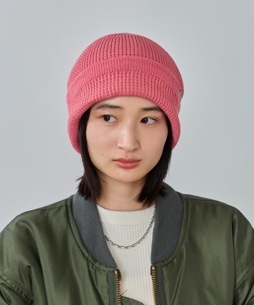 OVERRIDE(オーバーライド)の「OVERRIDE KNIT BASIC BEANIE SG / オーバーライド(ニットキャップ/ビーニー・レディース・ブラック/グレー/ピンク/ネイビー・57~59cm)」の18枚目の写真