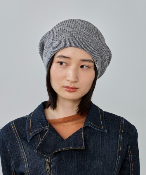 OVERRIDE(オーバーライド)の「OVERRIDE KNIT BASIC BEANIE SG / オーバーライド(ニットキャップ/ビーニー・レディース・ブラック/グレー/ピンク/ネイビー・57~59cm)」の9枚目の写真