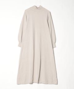 セール】コットンシルクカノコ クルーネックワンピース（ワンピース
