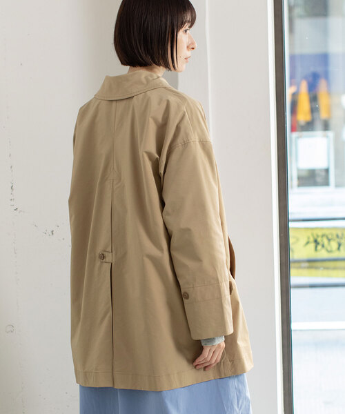 POU DOU DOU（プードゥドゥ）の「ステンカラーミドルコート（ステンカラーコート・レディース・ベージュ/ライトブルー/カーキ・M）」の8枚目の写真