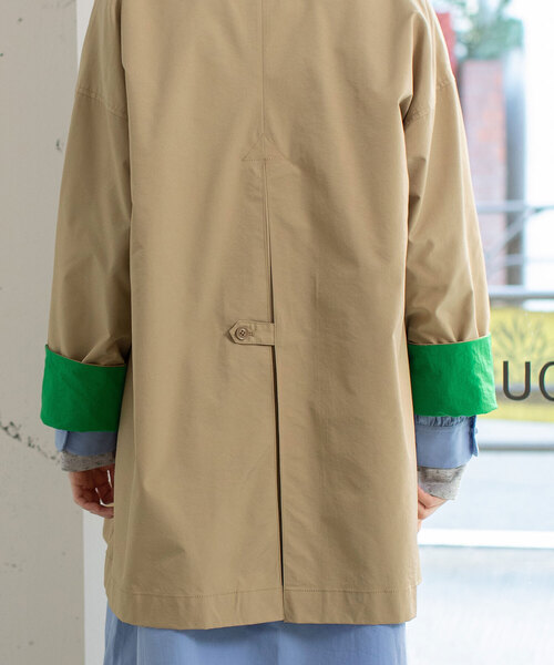 POU DOU DOU（プードゥドゥ）の「ステンカラーミドルコート（ステンカラーコート・レディース・ベージュ/ライトブルー/カーキ・M）」の17枚目の写真