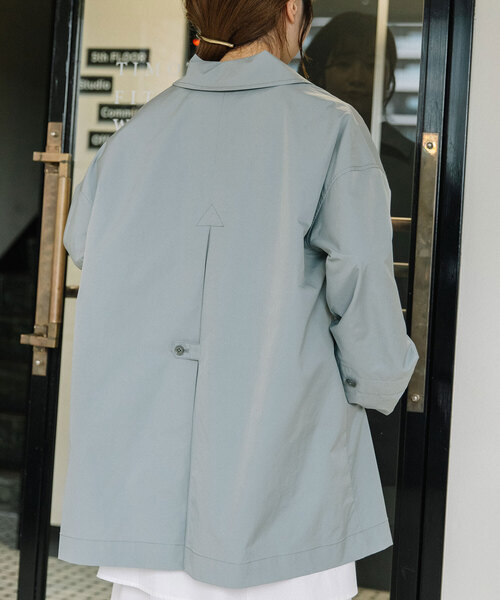 POU DOU DOU（プードゥドゥ）の「ステンカラーミドルコート（ステンカラーコート・レディース・ベージュ/ライトブルー/カーキ・M）」の20枚目の写真