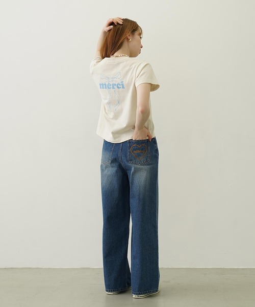 MILKFED.（ミルクフェド）の「COOPER HEART WIDE DENIM PANTS（デニム