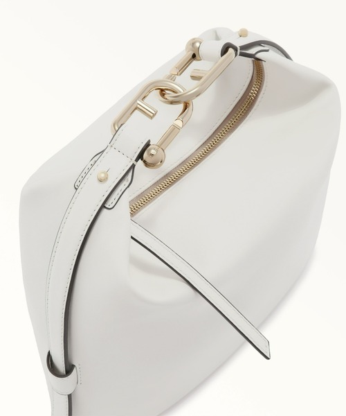 FURLA(フルラ)の「フルラ ヌヴォラ (Furla Nuvola) ホーボーバッグ(ショルダーバッグ・レディース・ライトオリーブ/ホワイト/グレイッシュベージュ・ONE SIZE)」の6枚目の写真