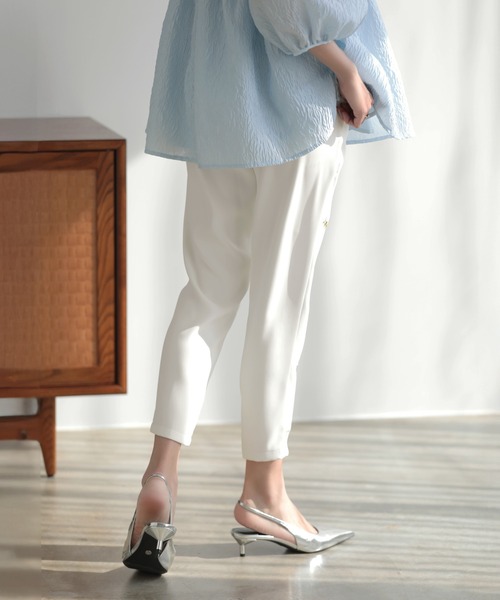 MERAKI（メラキ）の「フラワー刺繍パンツ（その他パンツ・レディース・ホワイト/ピンク/イエロー/ブルー・S/M/L）」の9枚目の写真