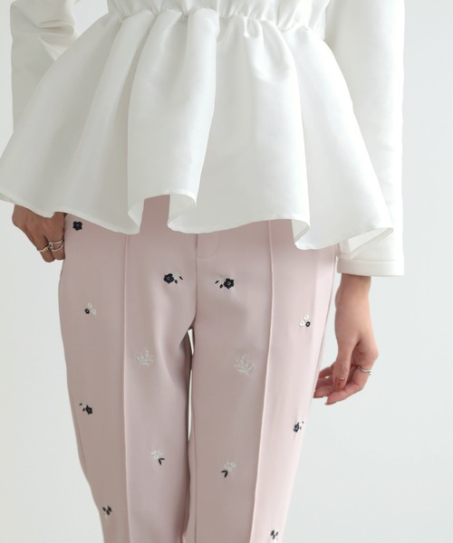 MERAKI（メラキ）の「フラワー刺繍パンツ（その他パンツ・レディース・ホワイト/ピンク/イエロー/ブルー・S/M/L）」の21枚目の写真