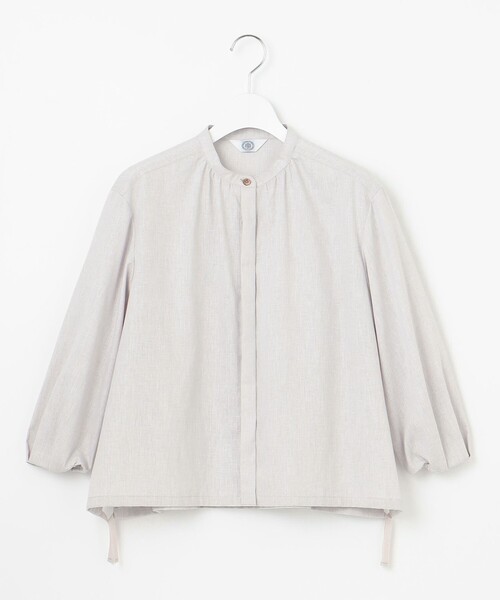 J.PRESS Ladies(J.プレス レディス)の「【洗える・接触冷感・吸水速乾】麻SOLID バンドカラー シャツ ブラウス(シャツ/ブラウス・レディース・イエロー系/カーキ系/ライトグレー系/ホワイト系・XS)」の16枚目の写真