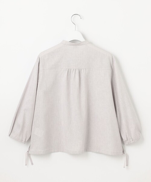 J.PRESS Ladies(J.プレス レディス)の「【洗える・接触冷感・吸水速乾】麻SOLID バンドカラー シャツ ブラウス(シャツ/ブラウス・レディース・イエロー系/カーキ系/ライトグレー系/ホワイト系・XS)」の17枚目の写真
