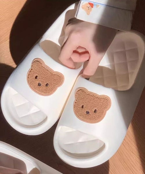 セール】くまさん もこもこ シリコン スリッパ ルームシューズ