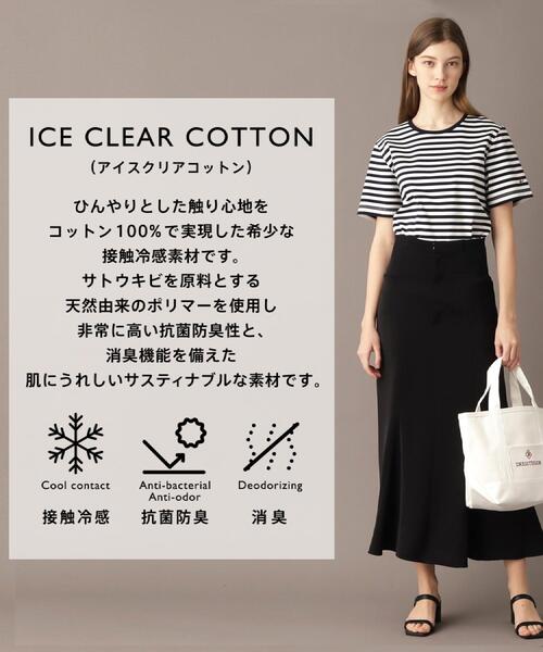 DRESSTERIOR（ドレステリア）の「【接触冷感/抗菌防臭/消臭】アイスクリアコットンボーダーTシャツ（Tシャツ/カットソー・レディース・ネイビー系2・34/36/38）」の2枚目の写真