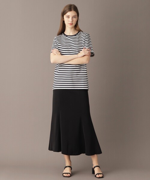 DRESSTERIOR（ドレステリア）の「【接触冷感/抗菌防臭/消臭】アイスクリアコットンボーダーTシャツ（Tシャツ/カットソー・レディース・ネイビー系2・34/36/38）」の8枚目の写真