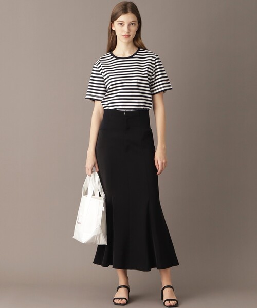 DRESSTERIOR（ドレステリア）の「【接触冷感/抗菌防臭/消臭】アイスクリアコットンボーダーTシャツ（Tシャツ/カットソー・レディース・ネイビー系2・34/36/38）」の9枚目の写真