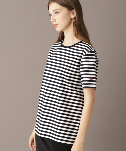 DRESSTERIOR（ドレステリア）の「【接触冷感/抗菌防臭/消臭】アイスクリアコットンボーダーTシャツ（Tシャツ/カットソー・レディース・ネイビー系2・34/36/38）」の12枚目の写真