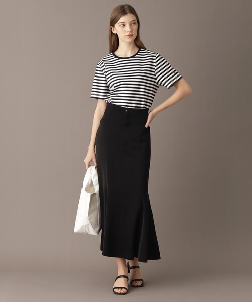 DRESSTERIOR（ドレステリア）の「【接触冷感/抗菌防臭/消臭】アイスクリアコットンボーダーTシャツ（Tシャツ/カットソー・レディース・ネイビー系2・34/36/38）」の13枚目の写真