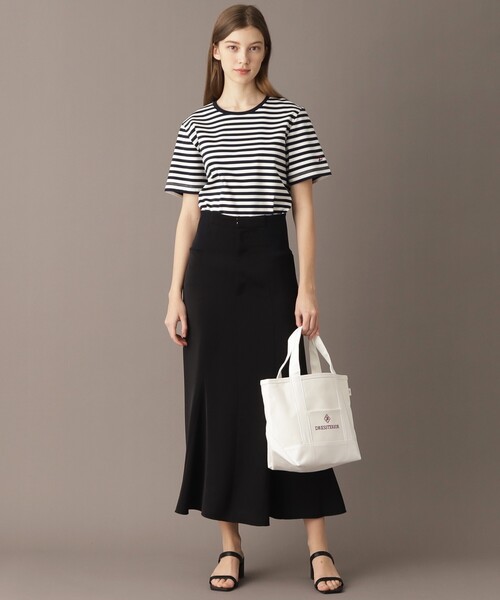 DRESSTERIOR（ドレステリア）の「【接触冷感/抗菌防臭/消臭】アイスクリアコットンボーダーTシャツ（Tシャツ/カットソー・レディース・ネイビー系2・34/36/38）」の14枚目の写真