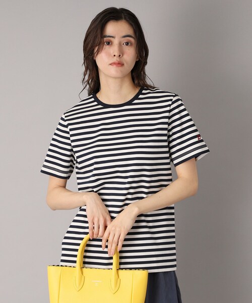 DRESSTERIOR（ドレステリア）の「【接触冷感/抗菌防臭/消臭】アイスクリアコットンボーダーTシャツ（Tシャツ/カットソー・レディース・ネイビー系2・34/36/38）」の16枚目の写真