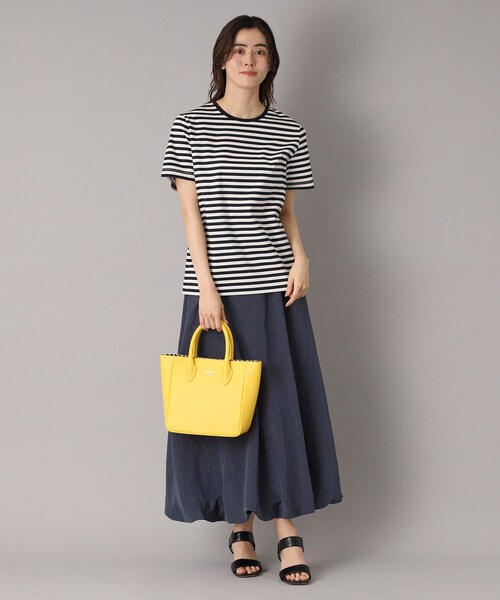 DRESSTERIOR（ドレステリア）の「【接触冷感/抗菌防臭/消臭】アイスクリアコットンボーダーTシャツ（Tシャツ/カットソー・レディース・ネイビー系2・34/36/38）」の17枚目の写真