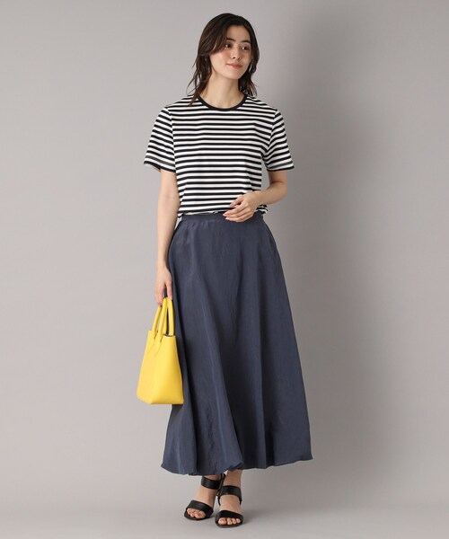 DRESSTERIOR（ドレステリア）の「【接触冷感/抗菌防臭/消臭】アイスクリアコットンボーダーTシャツ（Tシャツ/カットソー・レディース・ネイビー系2・34/36/38）」の18枚目の写真